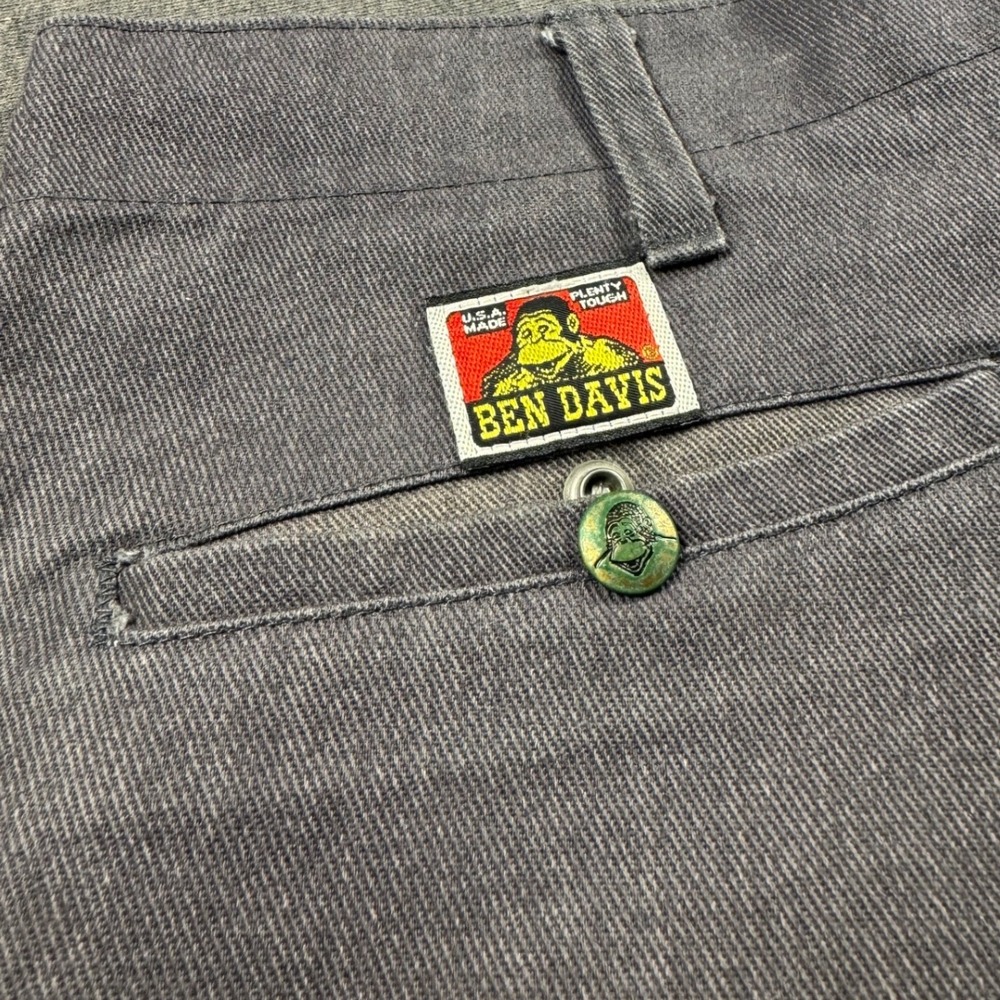 Ben Davis Gorilla Cut Work Pants Charcoal Grey Heavy Duty Twill 40x28 USA Made